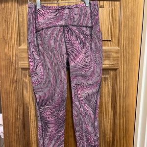 pink multicolored lululemon leggings